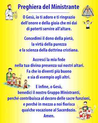 Preghiera del Ministrante